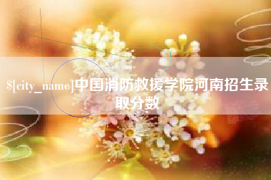 肇州中国消防救援学院河南招生录取分数