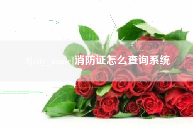 肇州消防证怎么查询系统