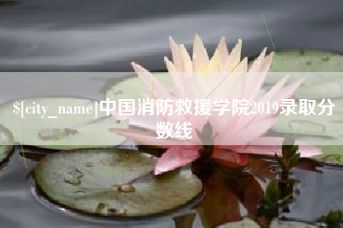 肇州中国消防救援学院2019录取分数线