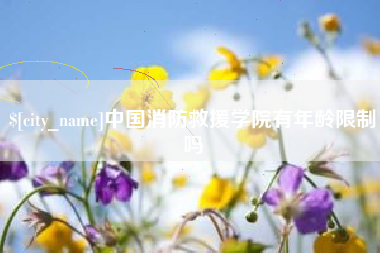 肇州中国消防救援学院有年龄限制吗