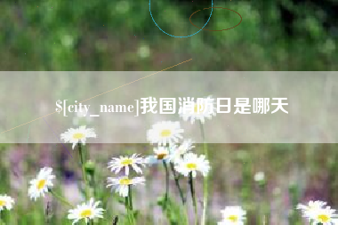 肇州我国消防日是哪天