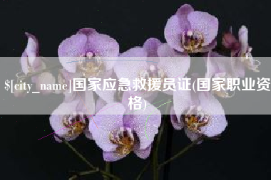 肇州国家应急救援员证(国家职业资格)