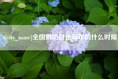 肇州全国消防日是每年的什么时候