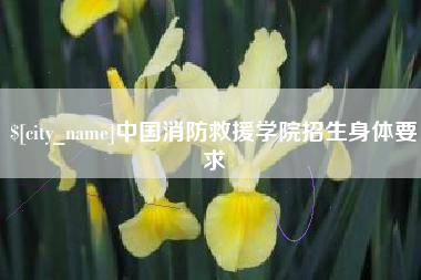 肇州中国消防救援学院招生身体要求