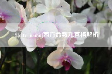肇州西方命数九宫格解析