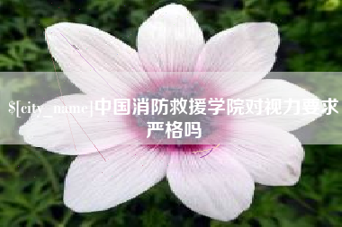 肇州中国消防救援学院对视力要求严格吗