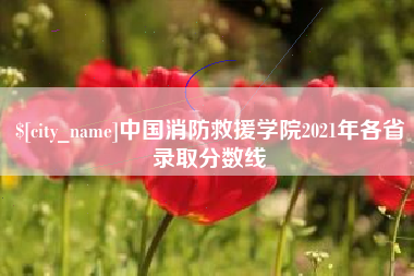 肇州中国消防救援学院2021年各省录取分数线