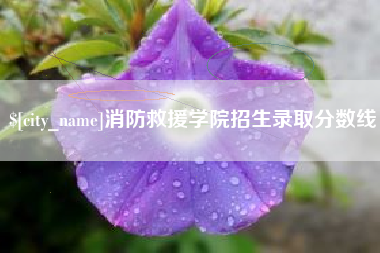 肇州消防救援学院招生录取分数线