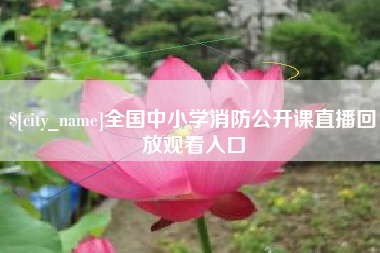肇州全国中小学消防公开课直播回放观看入口