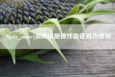 肇州消防设施操作员证真伪查询