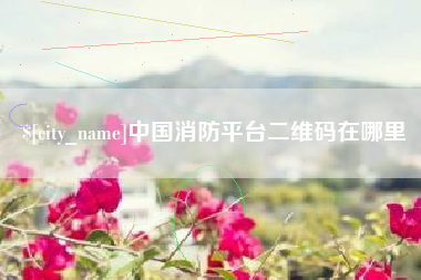 肇州中国消防平台二维码在哪里