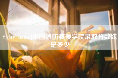 肇州中国消防救援学院录取分数线是多少