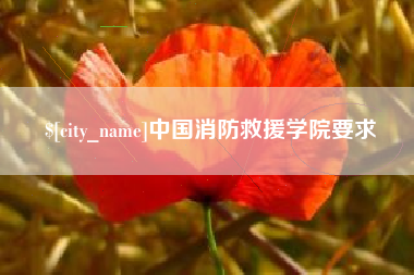 肇州中国消防救援学院要求
