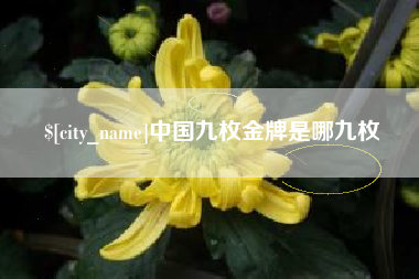 肇州中国九枚金牌是哪九枚