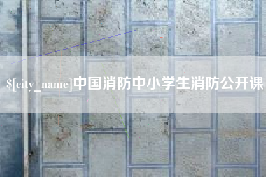 肇州中国消防中小学生消防公开课