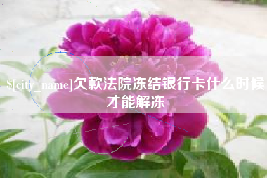肇州欠款法院冻结银行卡什么时候才能解冻