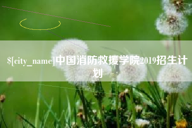 肇州中国消防救援学院2019招生计划