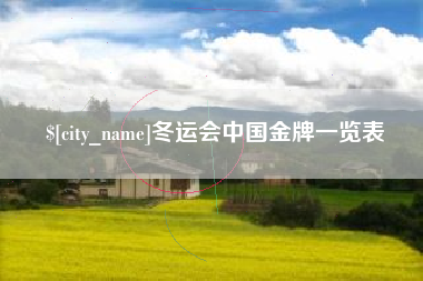 肇州冬运会中国金牌一览表