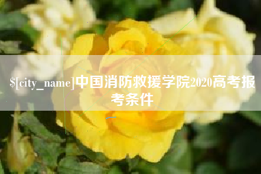 肇州中国消防救援学院2020高考报考条件
