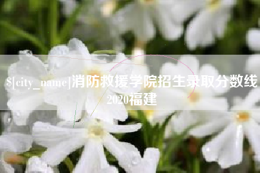 肇州消防救援学院招生录取分数线2020福建