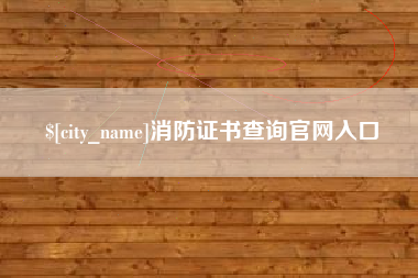 肇州消防证书查询官网入口