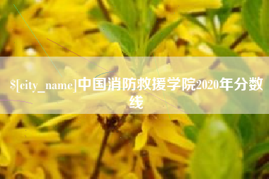 肇州中国消防救援学院2020年分数线